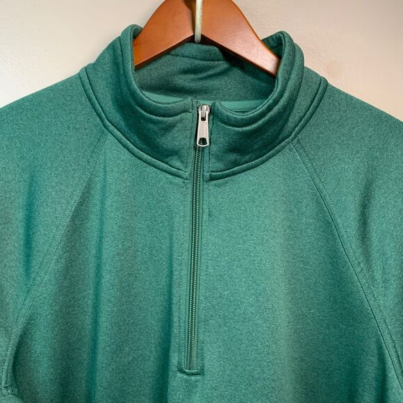 Men's Duluth Trading Co Green 1/4 Zip Long Sleeve Sweatshirt Fleece XL - Picture 6 of 7